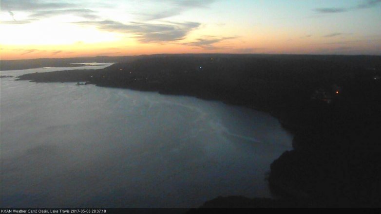 Lake Travis webcam, May 6, 2017 8:05 PM CT