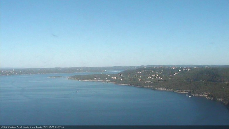 Lake Travis webcam, May 7, 2017 9:00 AM CT