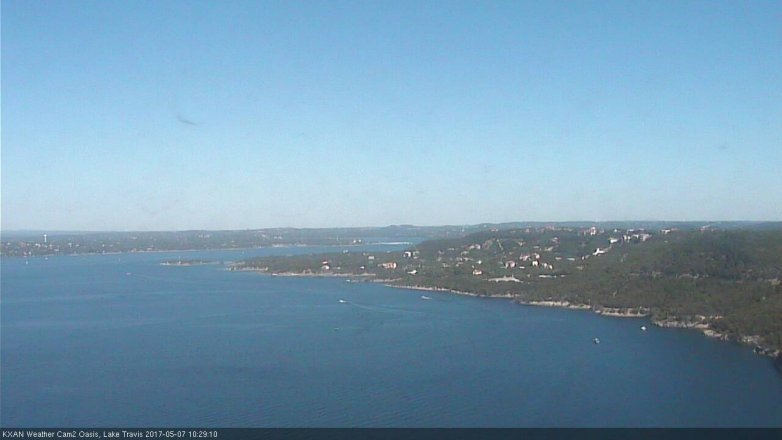 Lake Travis webcam, May 7, 2017 9:40 AM CT