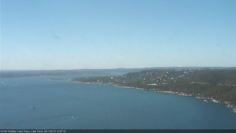 Lake Travis webcam, May 7, 2017 1:30 PM CT