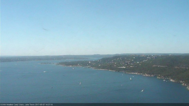Lake Travis webcam, May 7, 2017 1:45 PM CT