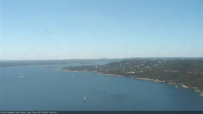 Lake Travis webcam, May 7, 2017 1:55 PM CT