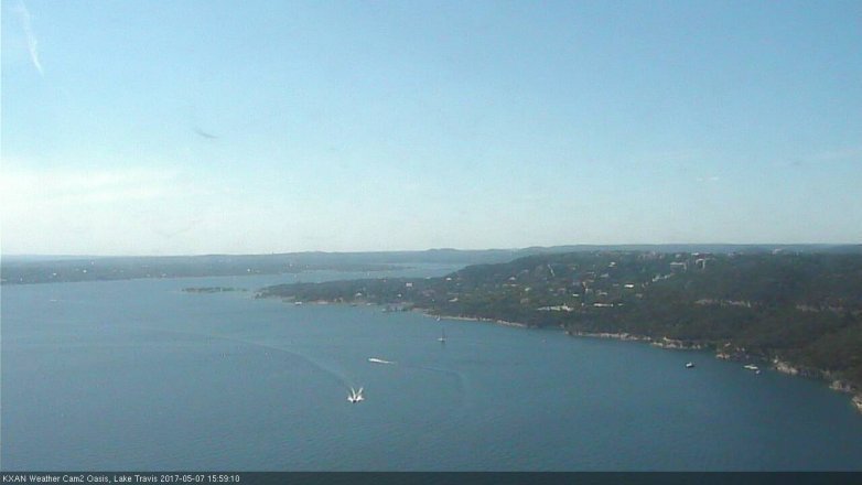 Lake Travis webcam, May 7, 2017 3:20 PM CT