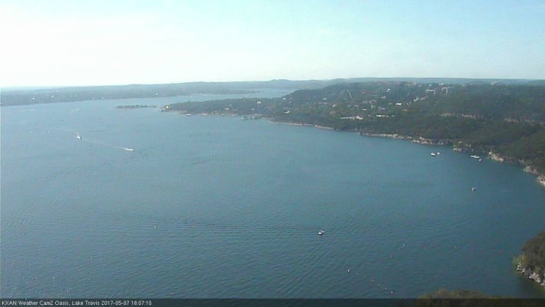 Lake Travis webcam, May 7, 2017 3:30 PM CT