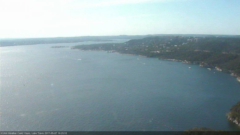 Lake Travis webcam, May 7, 2017 3:35 PM CT
