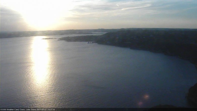 Lake Travis webcam, May 7, 2017 6:45 PM CT
