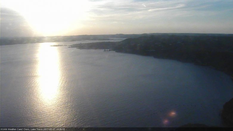 Lake Travis webcam, May 7, 2017 7:00 PM CT