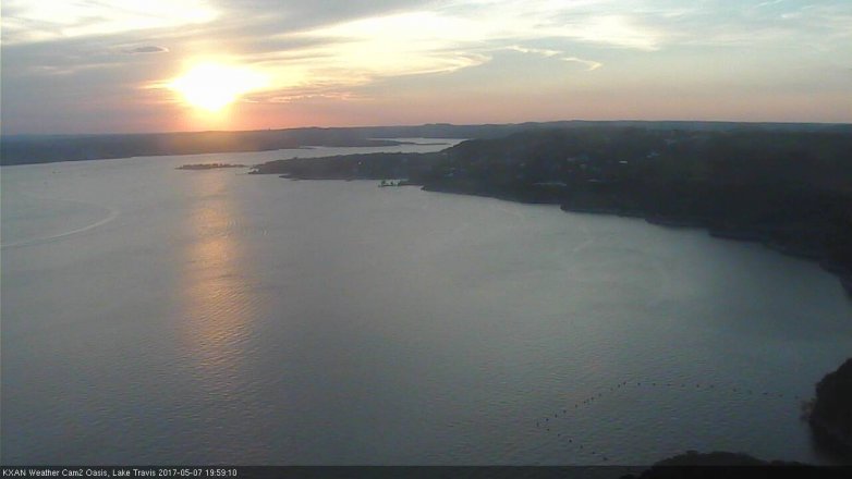 Lake Travis webcam, May 7, 2017 7:05 PM CT