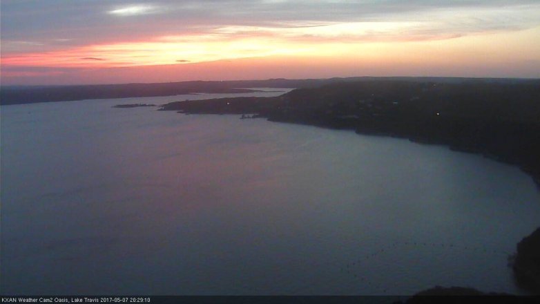 Lake Travis webcam, May 7, 2017 7:50 PM CT