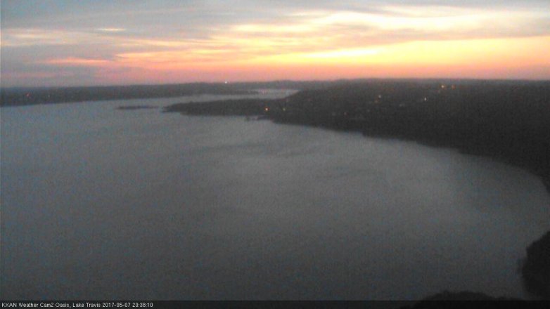 Lake Travis webcam, May 7, 2017 7:55 PM CT