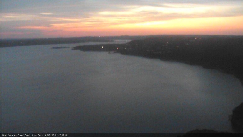 Lake Travis webcam, May 7, 2017 8:10 PM CT