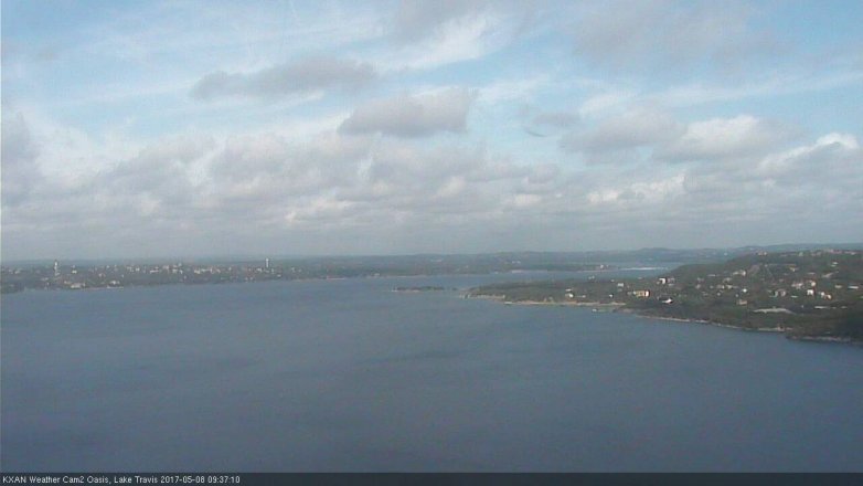Lake Travis webcam, May 8, 2017 9:10 AM CT