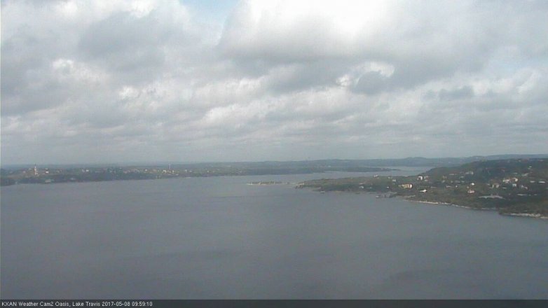 Lake Travis webcam, May 8, 2017 9:15 AM CT