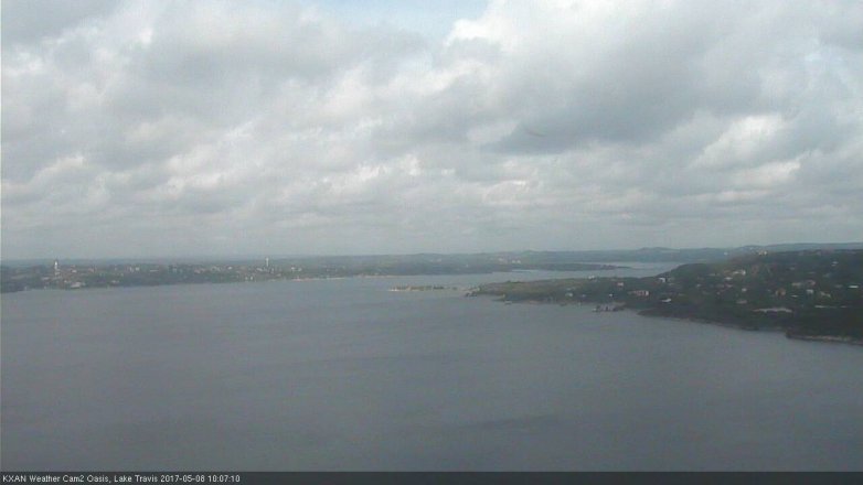 Lake Travis webcam, May 8, 2017 9:25 AM CT