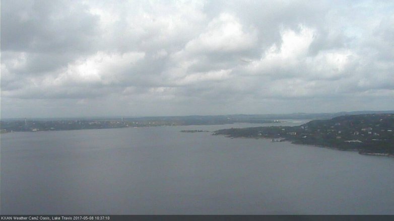 Lake Travis webcam, May 8, 2017 10:10 AM CT