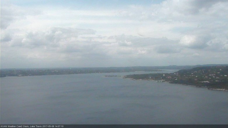 Lake Travis webcam, May 8, 2017 1:30 PM CT