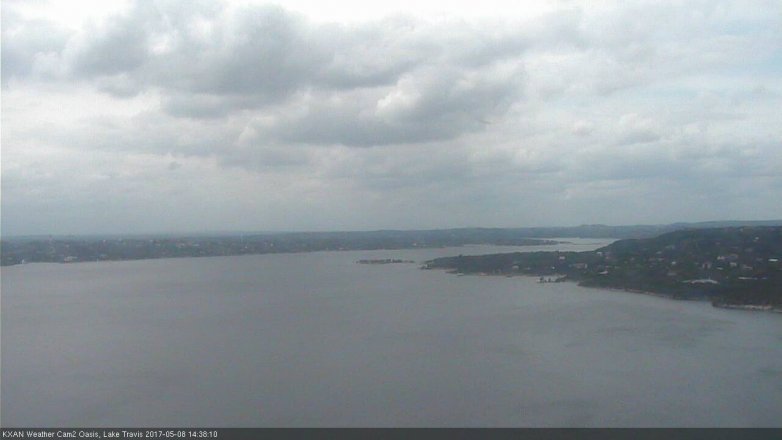 Lake Travis webcam, May 8, 2017 1:45 PM CT