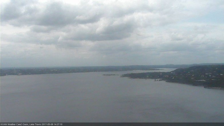 Lake Travis webcam, May 8, 2017 1:50 PM CT