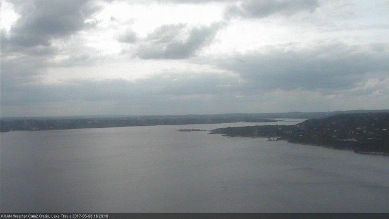 Lake Travis webcam, May 8, 2017 3:55 PM CT