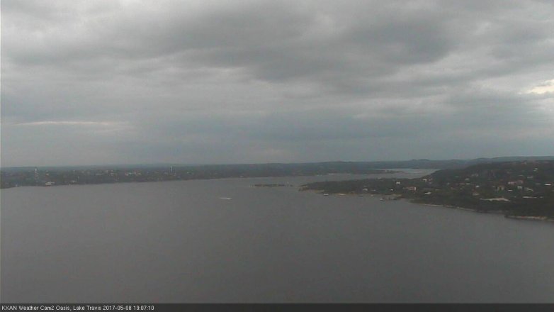 Lake Travis webcam, May 8, 2017 6:40 PM CT