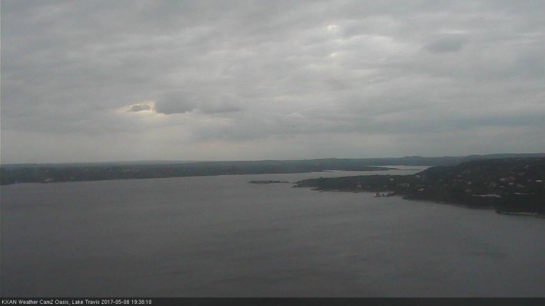 Lake Travis webcam, May 8, 2017 7:10 PM CT