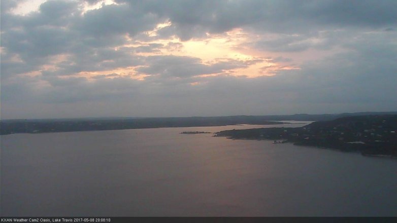 Lake Travis webcam, May 8, 2017 7:15 PM CT