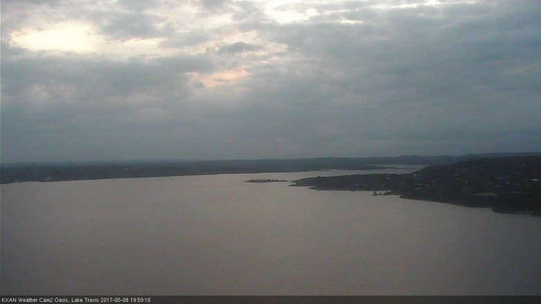 Lake Travis webcam, May 8, 2017 7:20 PM CT