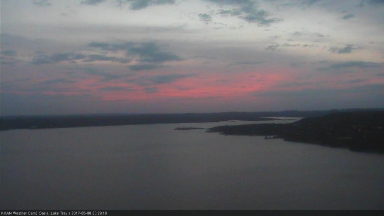 Lake Travis webcam, May 8, 2017 7:40 PM CT