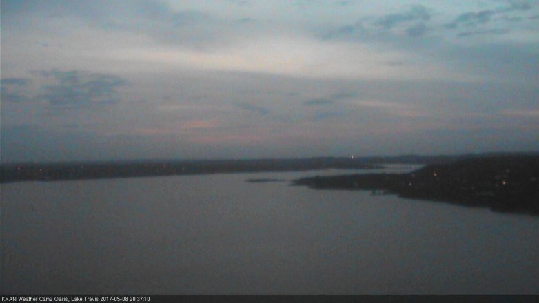 Lake Travis webcam, May 8, 2017 7:45 PM CT