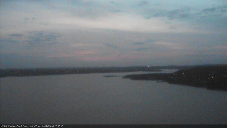 Lake Travis webcam, May 8, 2017 7:50 PM CT