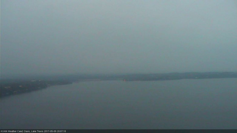 Lake Travis webcam, May 9, 2017 7:30 PM CT
