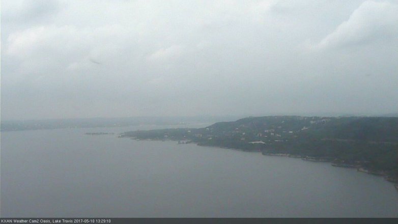 Lake Travis webcam, May 10, 2017 1:00 PM CT