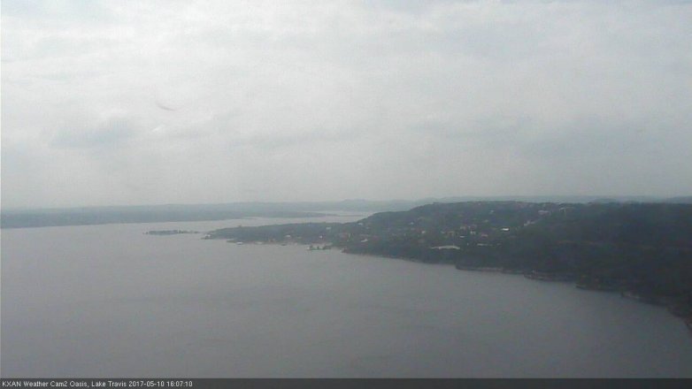 Lake Travis webcam, May 10, 2017 3:15 PM CT