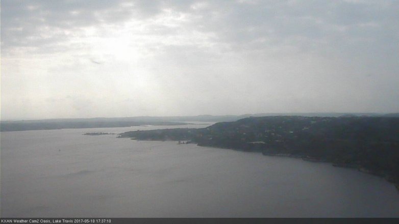 Lake Travis webcam, May 10, 2017 4:50 PM CT
