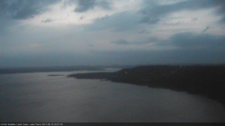 Lake Travis webcam, May 10, 2017 8:05 PM CT