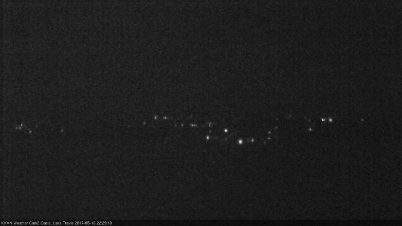 Lake Travis webcam, May 10, 2017 10:00 PM CT
