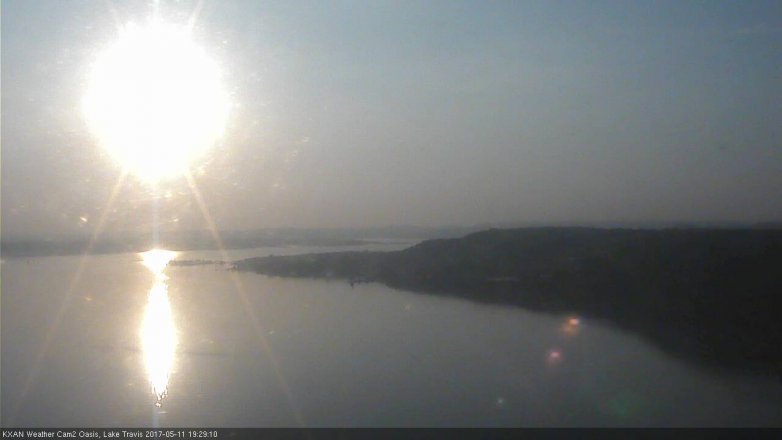 Lake Travis webcam, May 11, 2017 7:00 PM CT