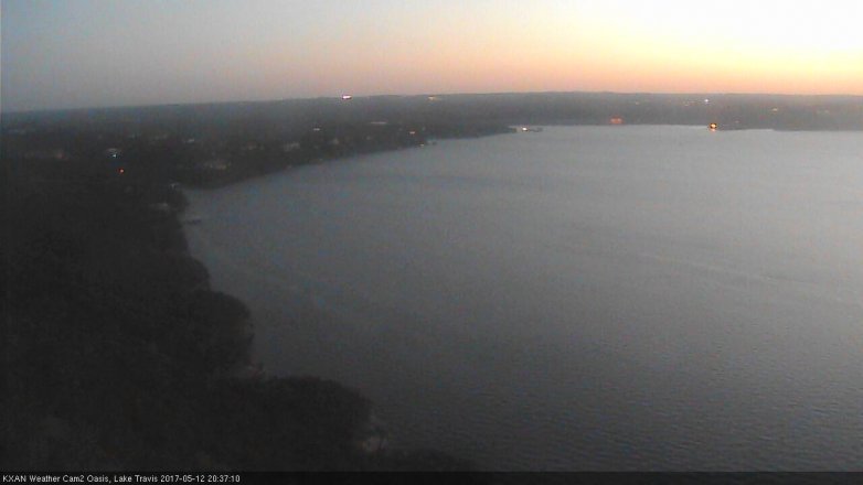Lake Travis webcam, May 12, 2017 7:45 PM CT