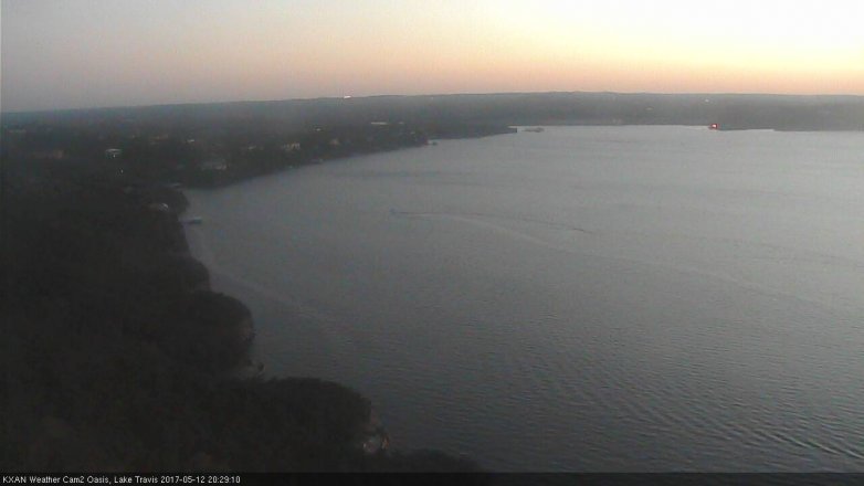 Lake Travis webcam, May 12, 2017 7:55 PM CT