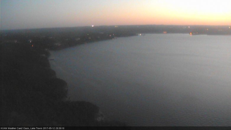 Lake Travis webcam, May 12, 2017 8:00 PM CT