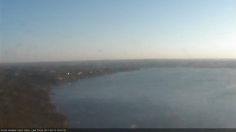 Lake Travis webcam, May 13, 2017 7:00 PM CT