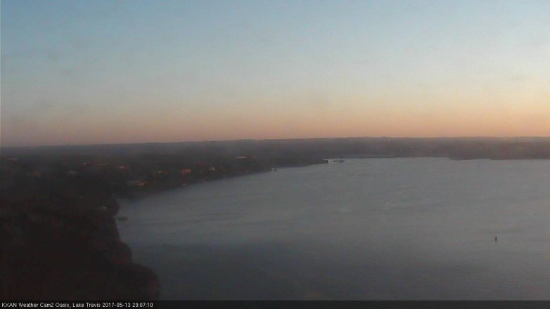 Lake Travis webcam, May 13, 2017 7:35 PM CT