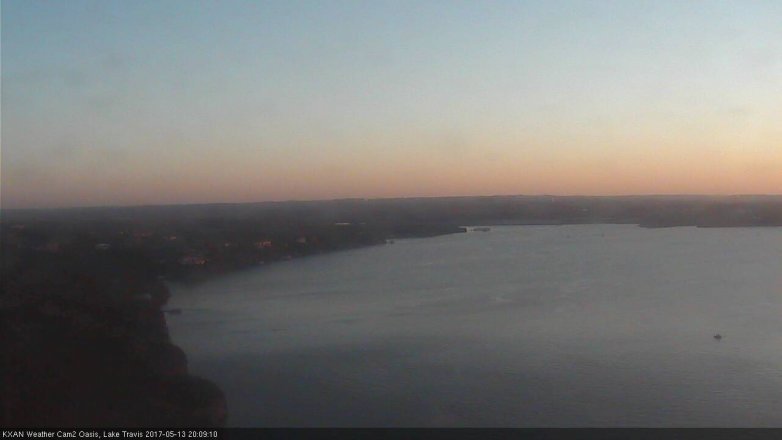 Lake Travis webcam, May 13, 2017 7:40 PM CT