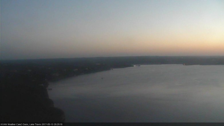 Lake Travis webcam, May 13, 2017 8:00 PM CT