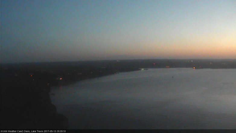 Lake Travis webcam, May 13, 2017 8:05 PM CT