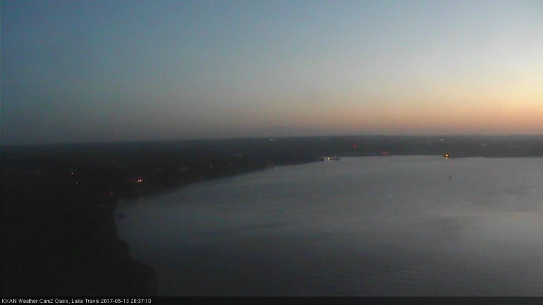 Lake Travis webcam, May 13, 2017 8:10 PM CT
