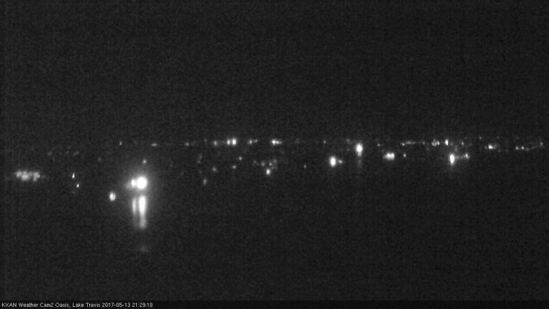 Lake Travis webcam, May 13, 2017 9:00 PM CT