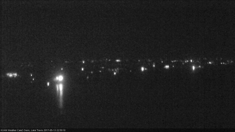Lake Travis webcam, May 13, 2017 10:15 PM CT