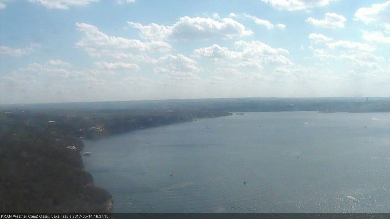Lake Travis webcam, May 14, 2017 3:55 PM CT