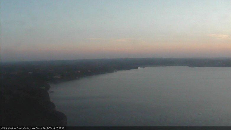 Lake Travis webcam, May 14, 2017 7:40 PM CT